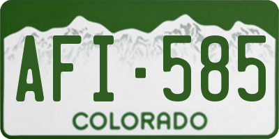 CO license plate AFI585