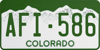 CO license plate AFI586