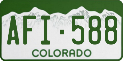 CO license plate AFI588