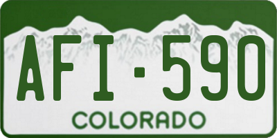 CO license plate AFI590