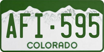 CO license plate AFI595