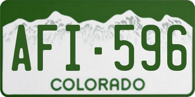 CO license plate AFI596