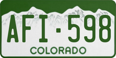 CO license plate AFI598