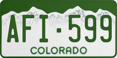 CO license plate AFI599