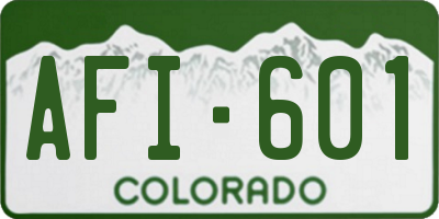 CO license plate AFI601