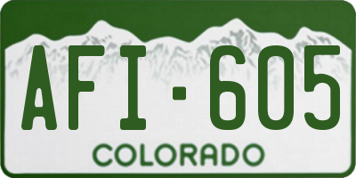 CO license plate AFI605