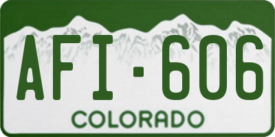 CO license plate AFI606
