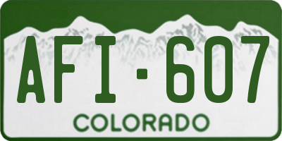 CO license plate AFI607