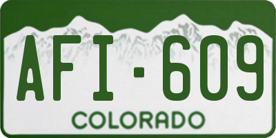 CO license plate AFI609