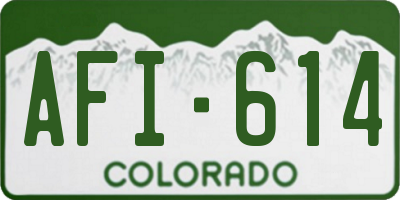 CO license plate AFI614