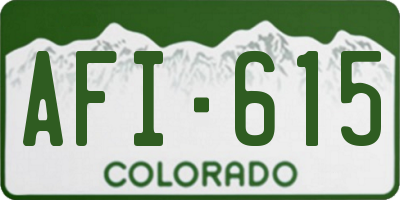 CO license plate AFI615