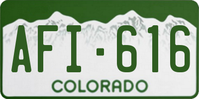 CO license plate AFI616