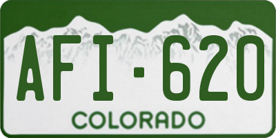 CO license plate AFI620