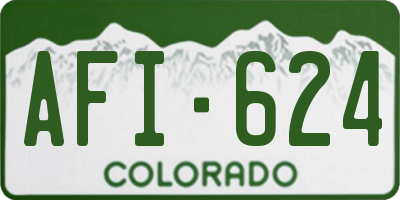 CO license plate AFI624