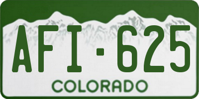 CO license plate AFI625