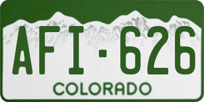 CO license plate AFI626