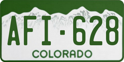 CO license plate AFI628