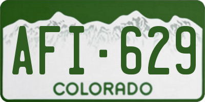 CO license plate AFI629