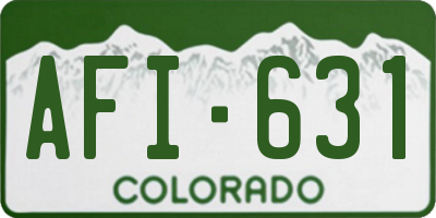 CO license plate AFI631