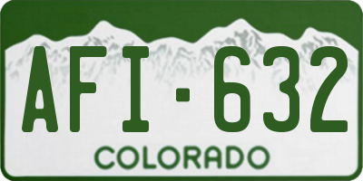 CO license plate AFI632