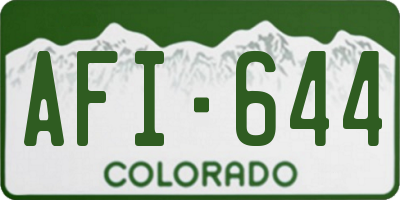 CO license plate AFI644