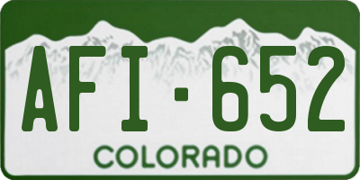 CO license plate AFI652
