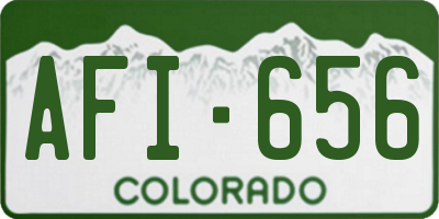 CO license plate AFI656