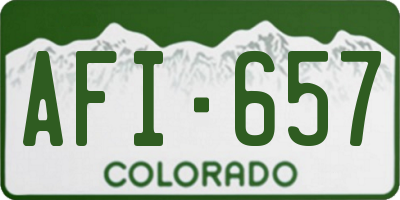 CO license plate AFI657