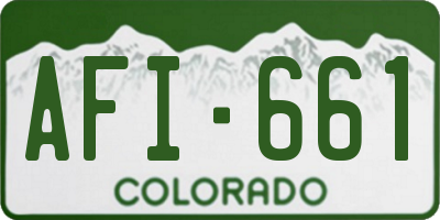 CO license plate AFI661