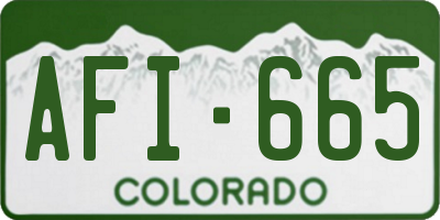CO license plate AFI665