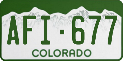 CO license plate AFI677
