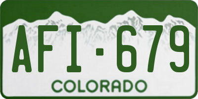 CO license plate AFI679