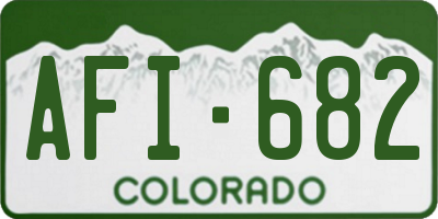 CO license plate AFI682