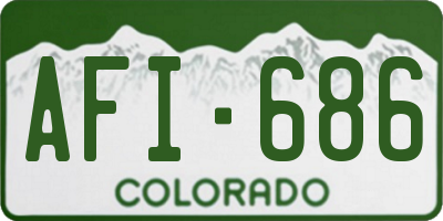 CO license plate AFI686
