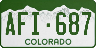 CO license plate AFI687