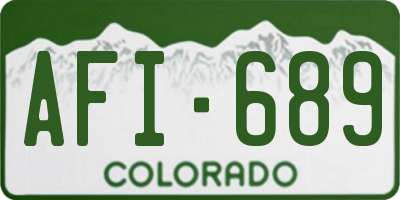 CO license plate AFI689