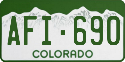 CO license plate AFI690