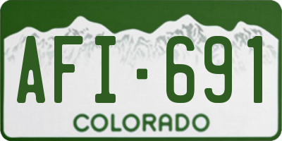 CO license plate AFI691