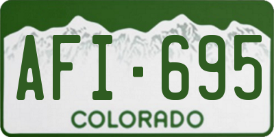 CO license plate AFI695