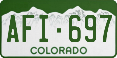 CO license plate AFI697