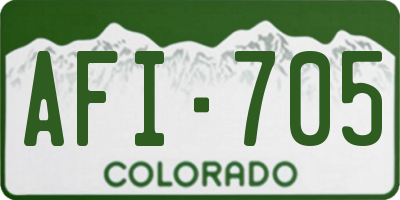 CO license plate AFI705