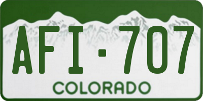 CO license plate AFI707