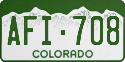 CO license plate AFI708