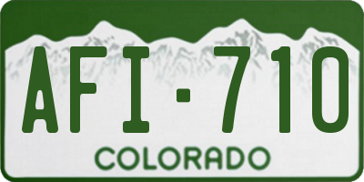 CO license plate AFI710