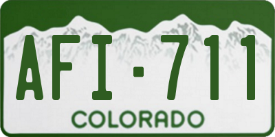 CO license plate AFI711