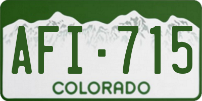 CO license plate AFI715