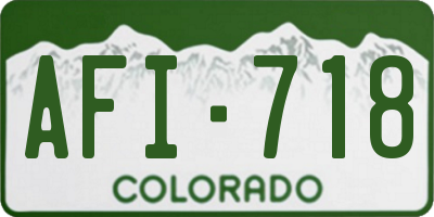 CO license plate AFI718