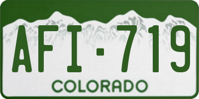 CO license plate AFI719