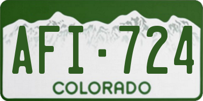 CO license plate AFI724