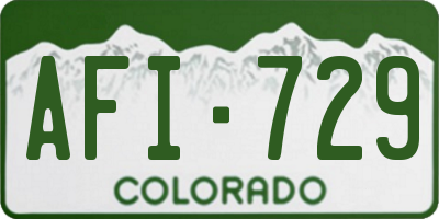 CO license plate AFI729